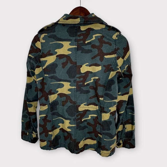 Madewell Outbound Camouflage Button Front Utility Jacket Olive Green Tan Brown - Picture 9 of 14